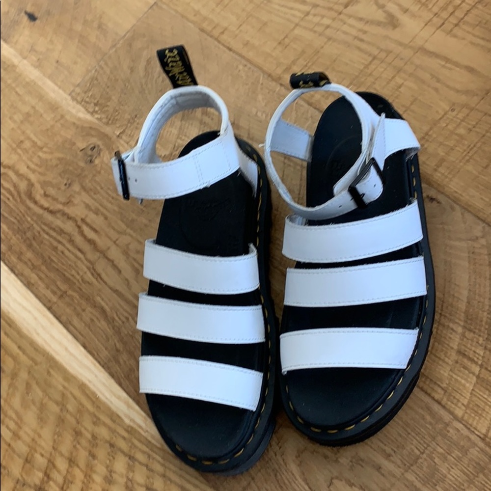 Dr. Martens white sandals